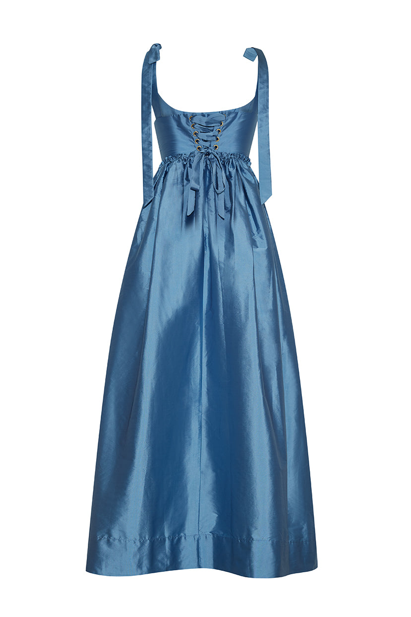 The Marie Dress in Azure Blue Azure Blue / XS The Marie Dress in Azure Blue Azure Blue / XS