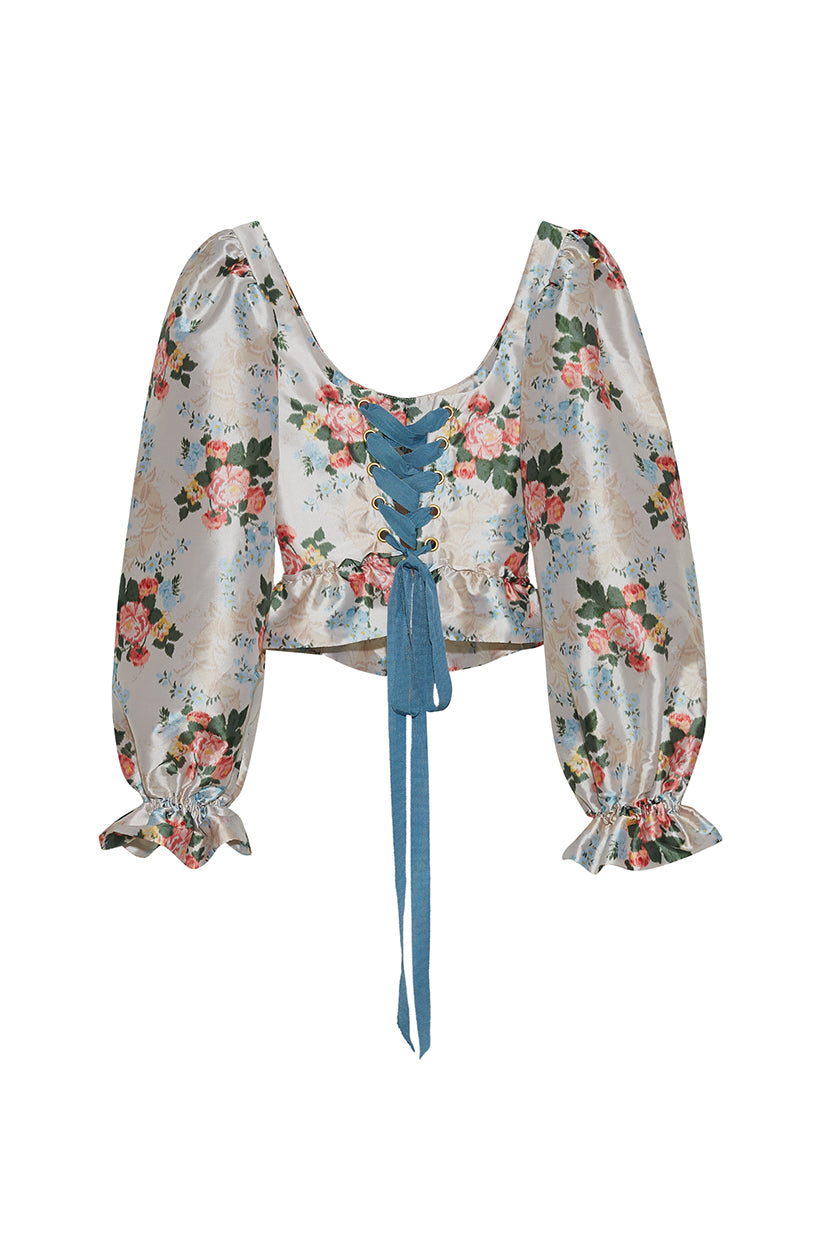 The Sofia Corset Top in Floral