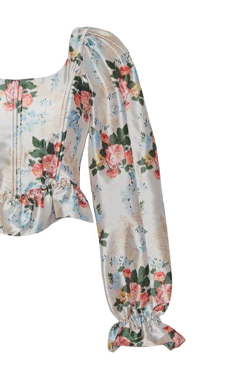 The Sofia Corset Top in Floral