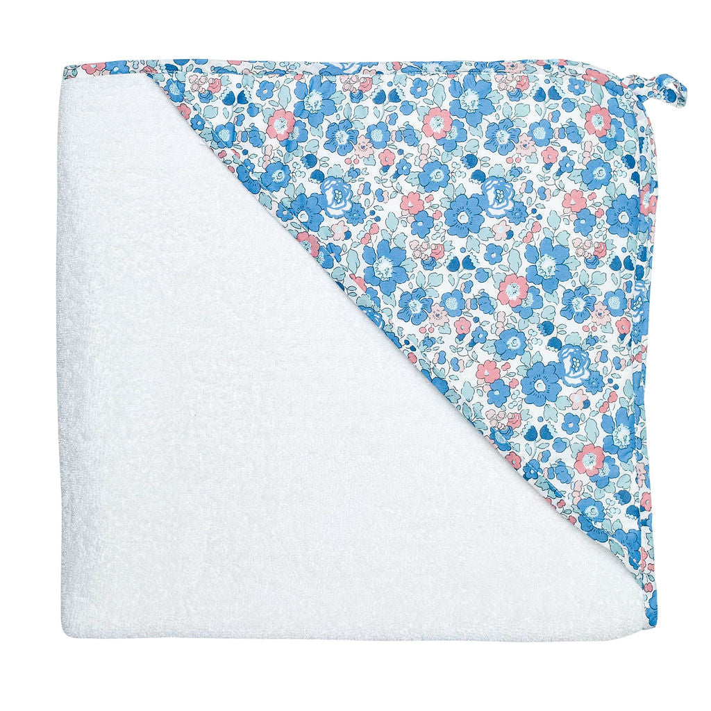 Hooded Towel In Liberty Betsy Blue