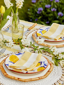 Positano Yellow Stripe Napkin, Set of 4