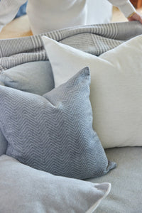 Bayside Herringbone Throw Pillow Covers