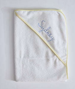 Piped Hooded Bath Towel and Washcloth Set