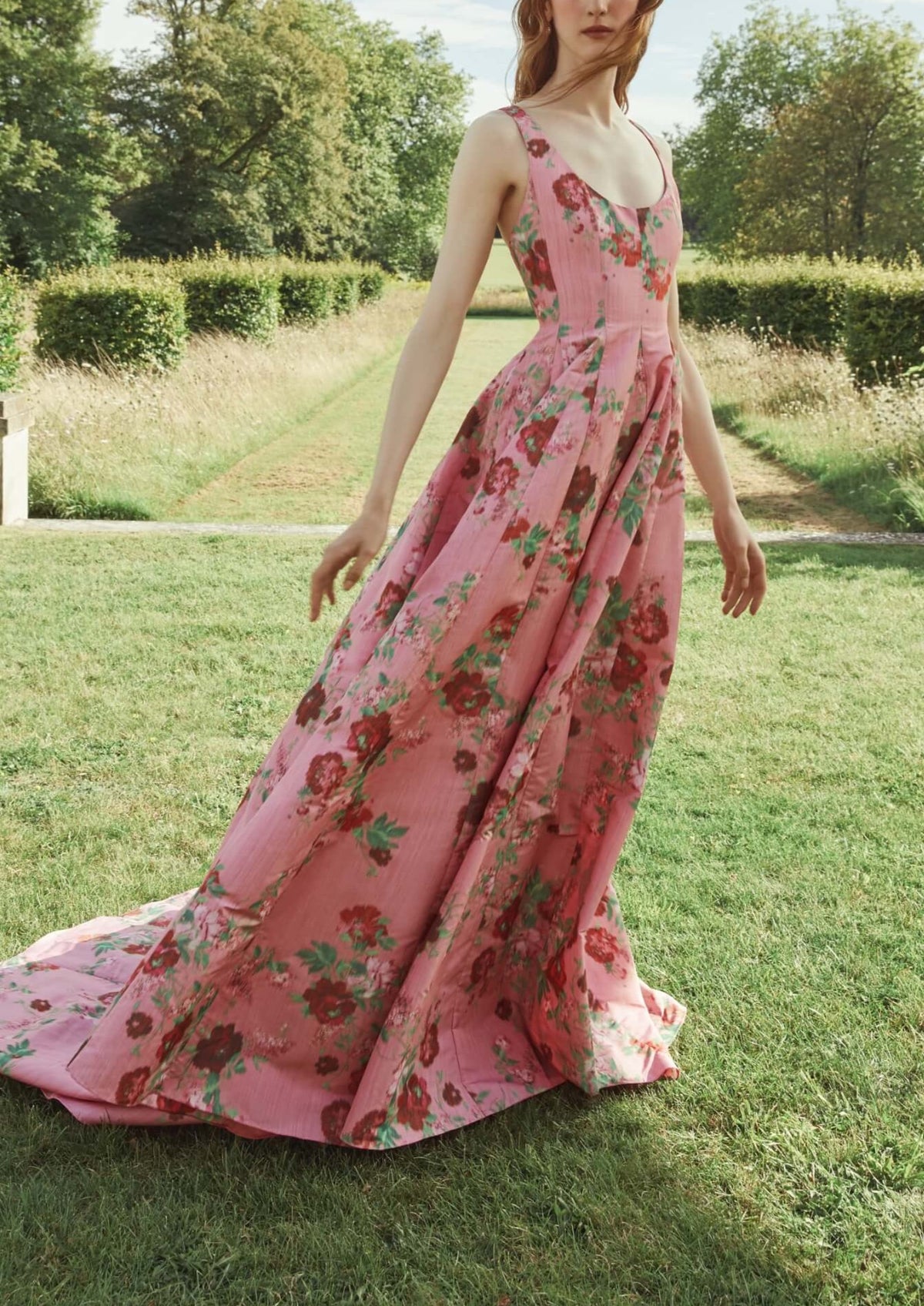 Botticelli Pink Floral Gown