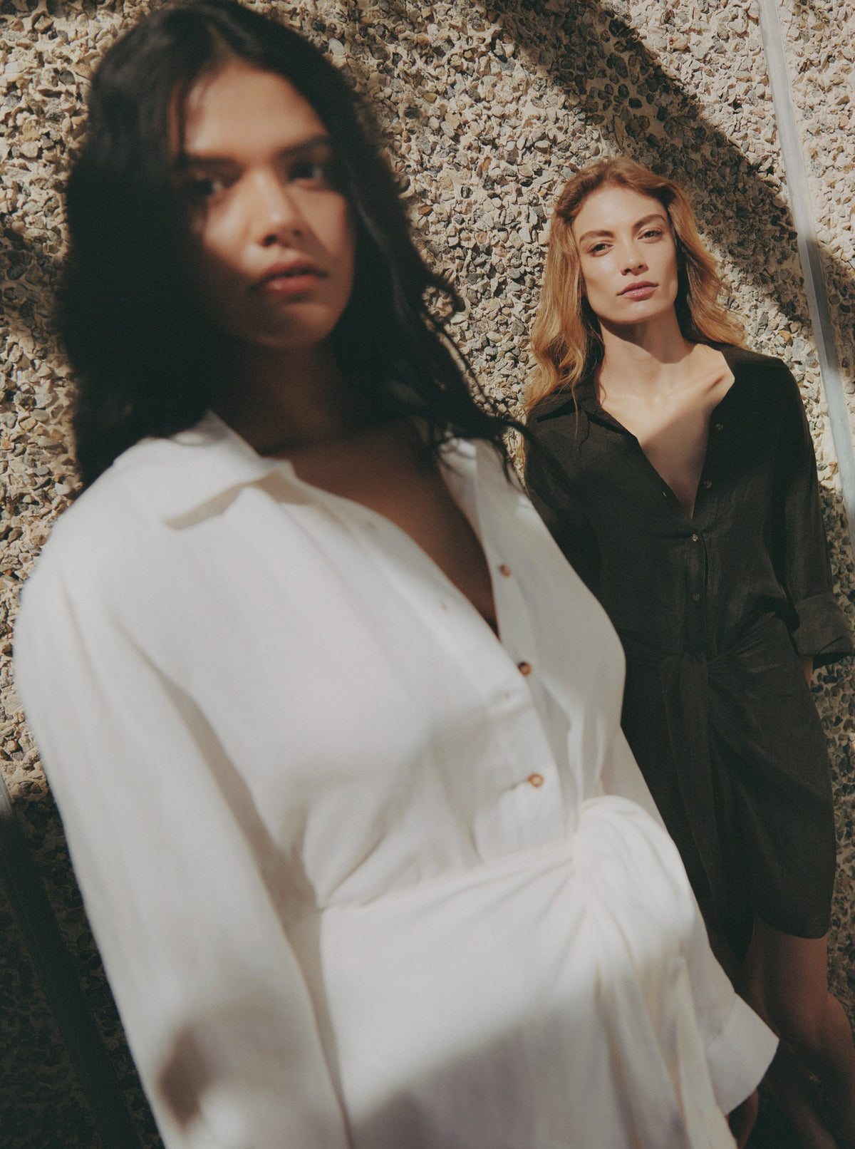The L.A. Button-Down Wrap Dress in Linen Cupro