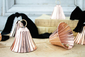 CMK Copper Bell Ornaments, Set of 4