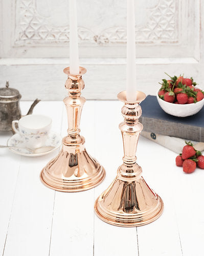 Vintage Inspired Copper Candlesticks