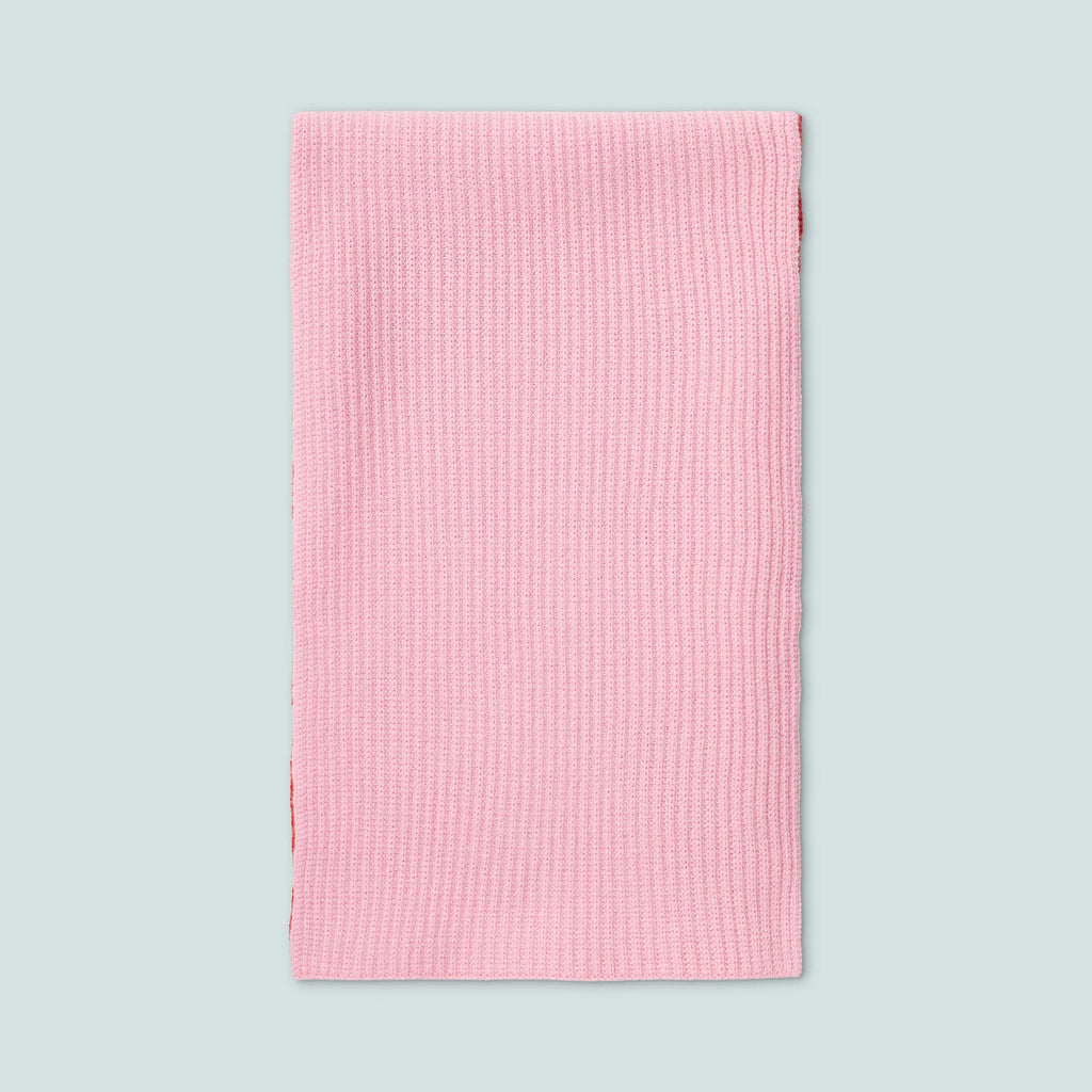 Color Block Scarf in Red and Pink