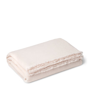 Noe Cashmere Throw in Dandelion White