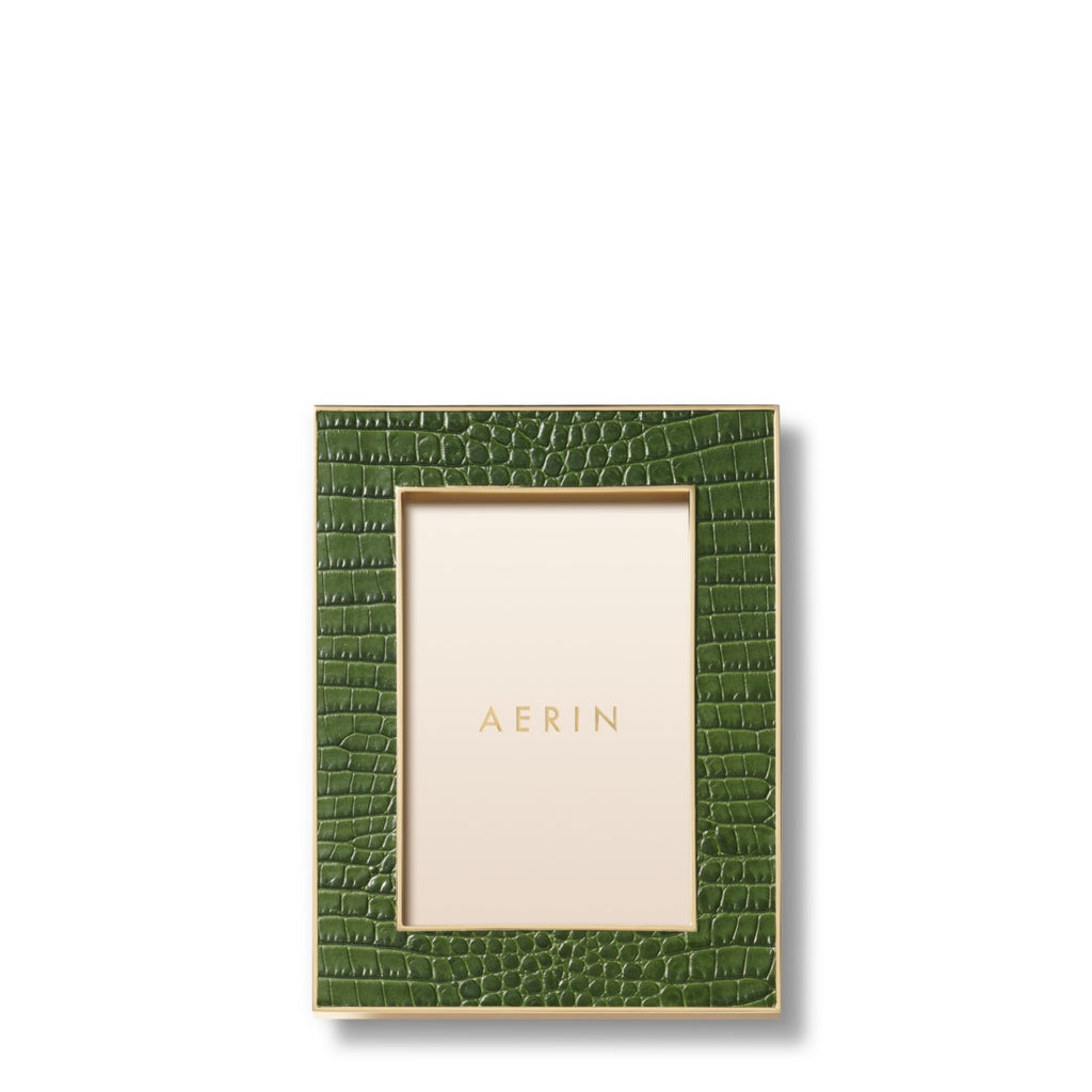 Classic Croc Leather Frame, Verde 4 X 6