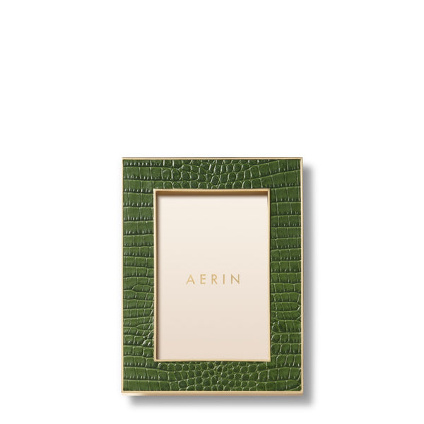 Classic Croc Leather Frame, Verde 4 X 6