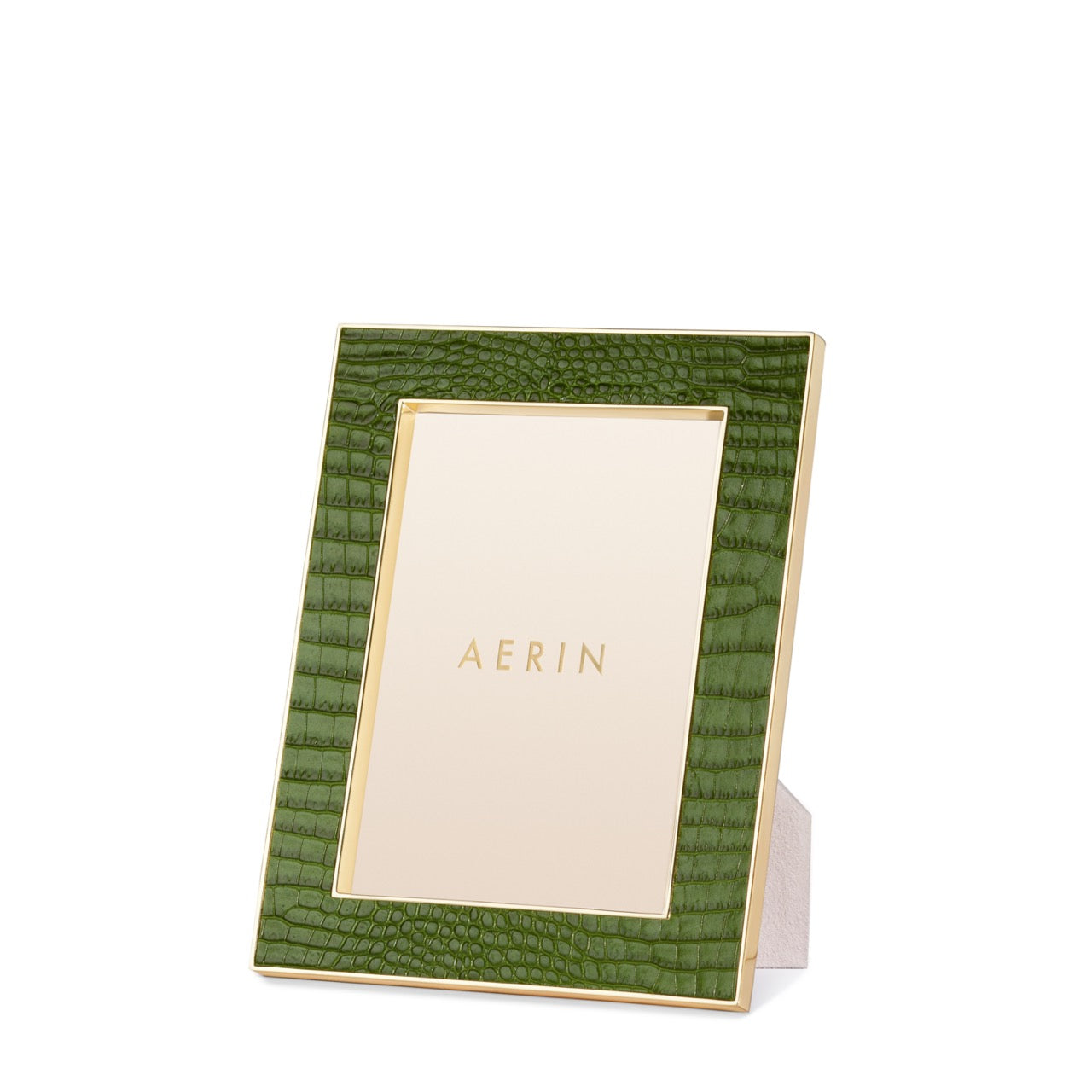 Classic Croc Leather Frame, Verde 5 X 7