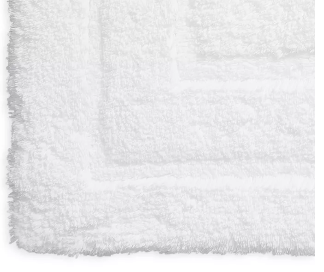Abyss Rectangular Bath Mat, White