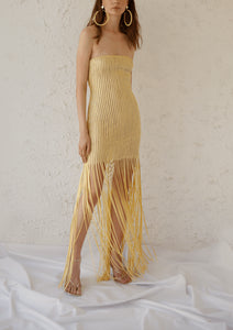 Ezra Silk Fringe Dress