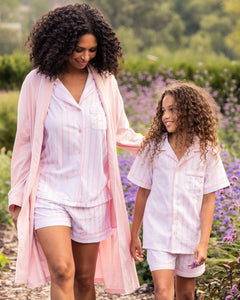 Children’s Pink and White Stripe Short Set