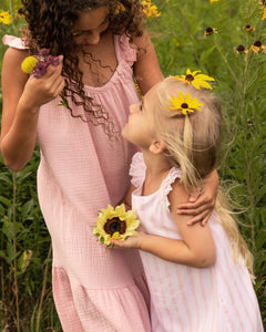 Children’s Pink and White Stripe Amelie Nightgown