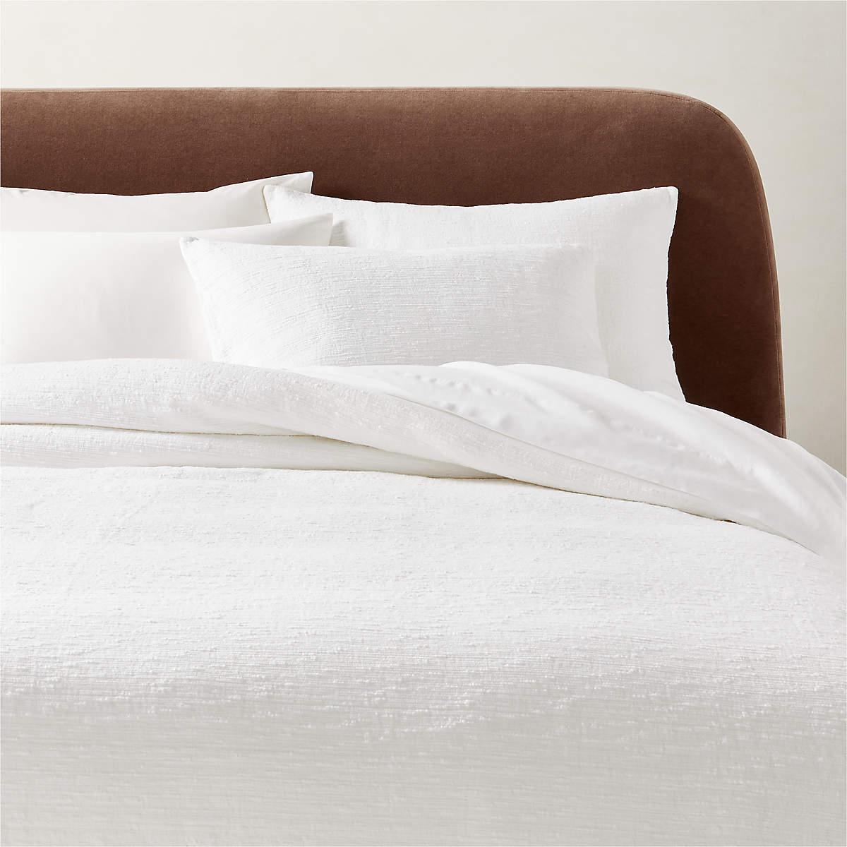 Coopa Cotton Boucle White King Duvet Cover