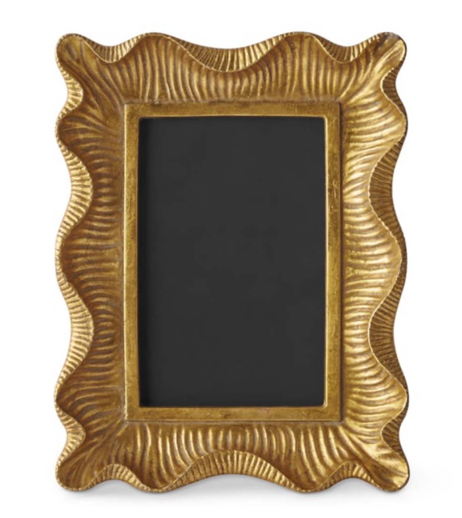 AERIN Gold Scalloped Gallery Frame - 4x6