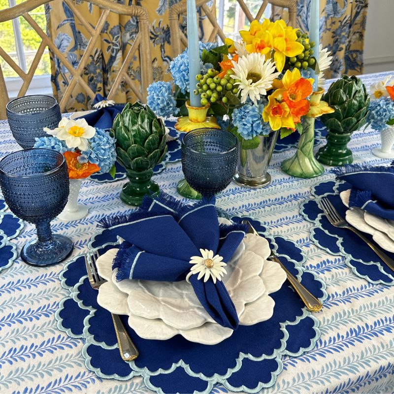 blue vines tablecloth