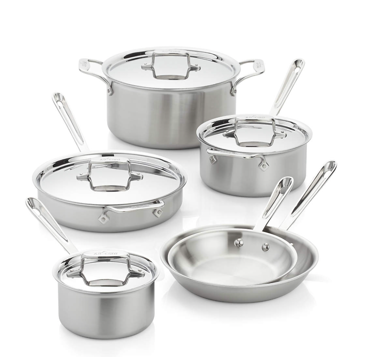 All-Clad ® d5 ® Brushed Stainless Steel 10-Piece Cookware Set with Bonus