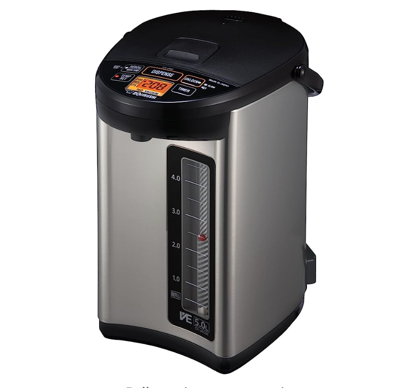 Zojirushi CV-JAC50XB, VE Hybrid Water Boiler & Warmer, 5.0 Liter, Stainless Black, Made in Japan