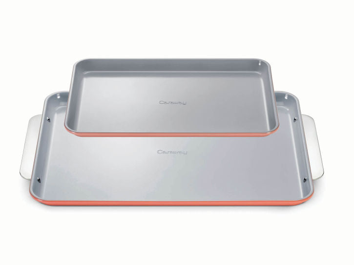 2-Piece Non-Toxic Ceramic-Coated Baking Sheets, Non-Stick Coating