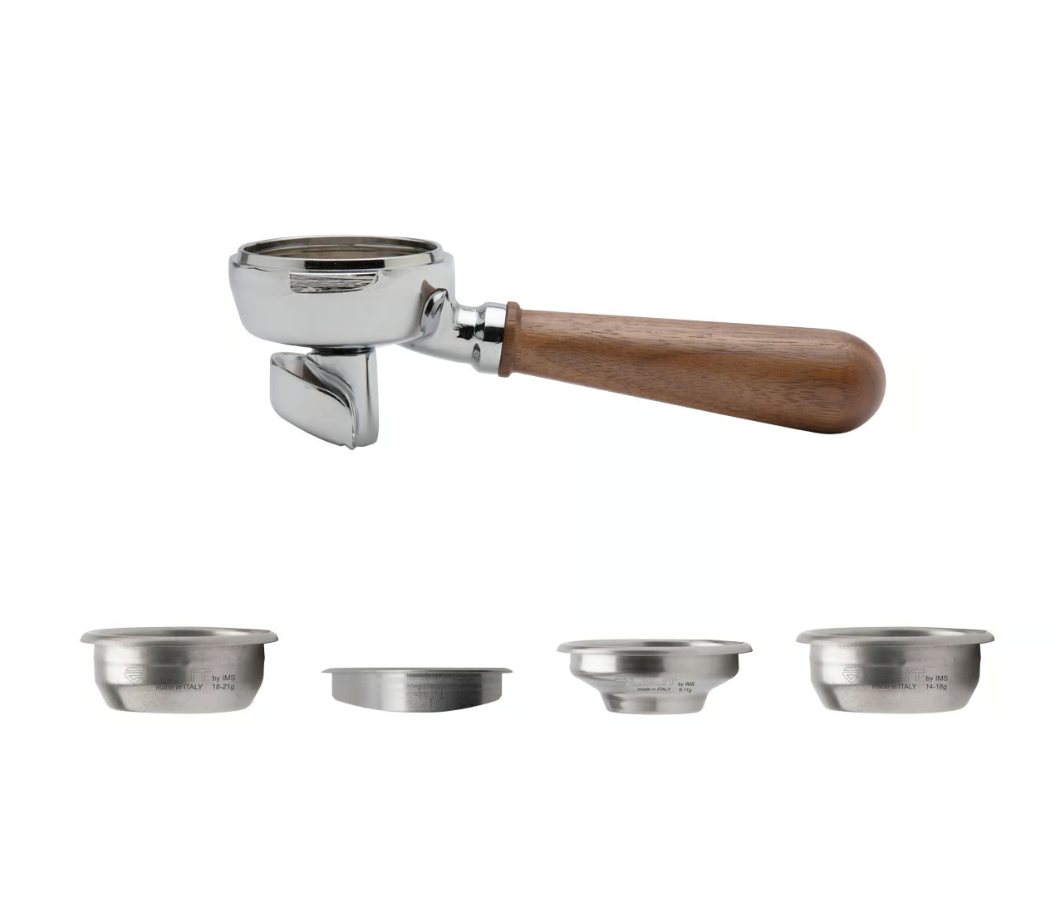 2-Way Filterholder, Walnut Wooden Handle