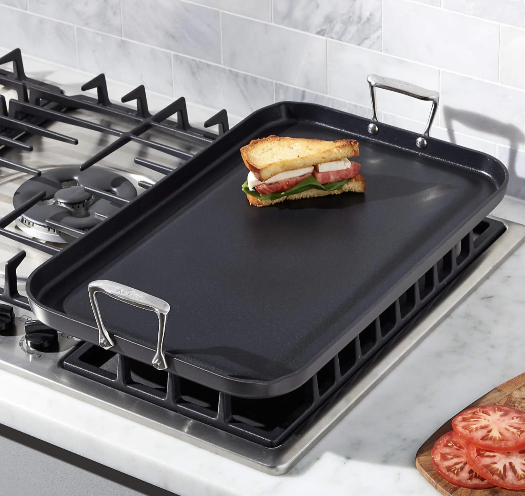 All-Clad ® HA1 Hard-Anodized Non-Stick Double-Burner Griddle