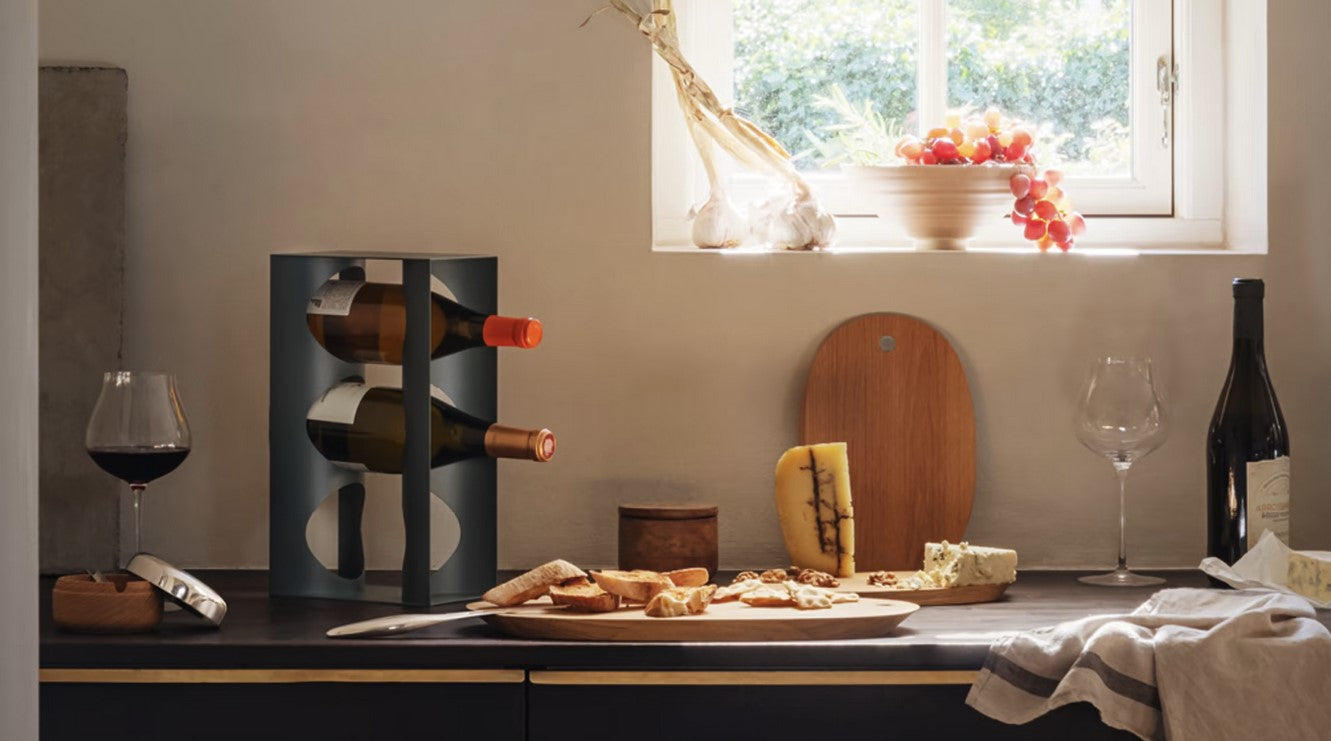 3 Bottle Wine Rack, Artichoke Green