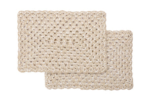 Natural Crotchet Rectangular Placemats