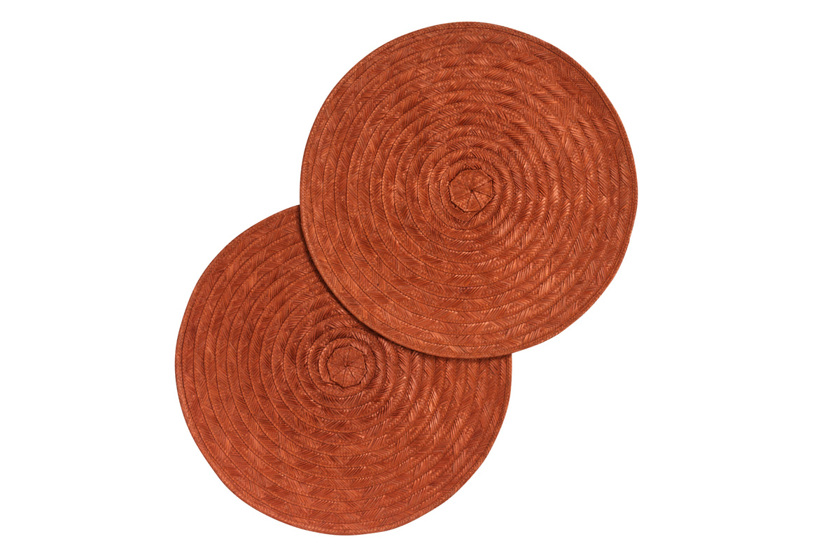 Burnt Orange Caña Placemat, Set of 4