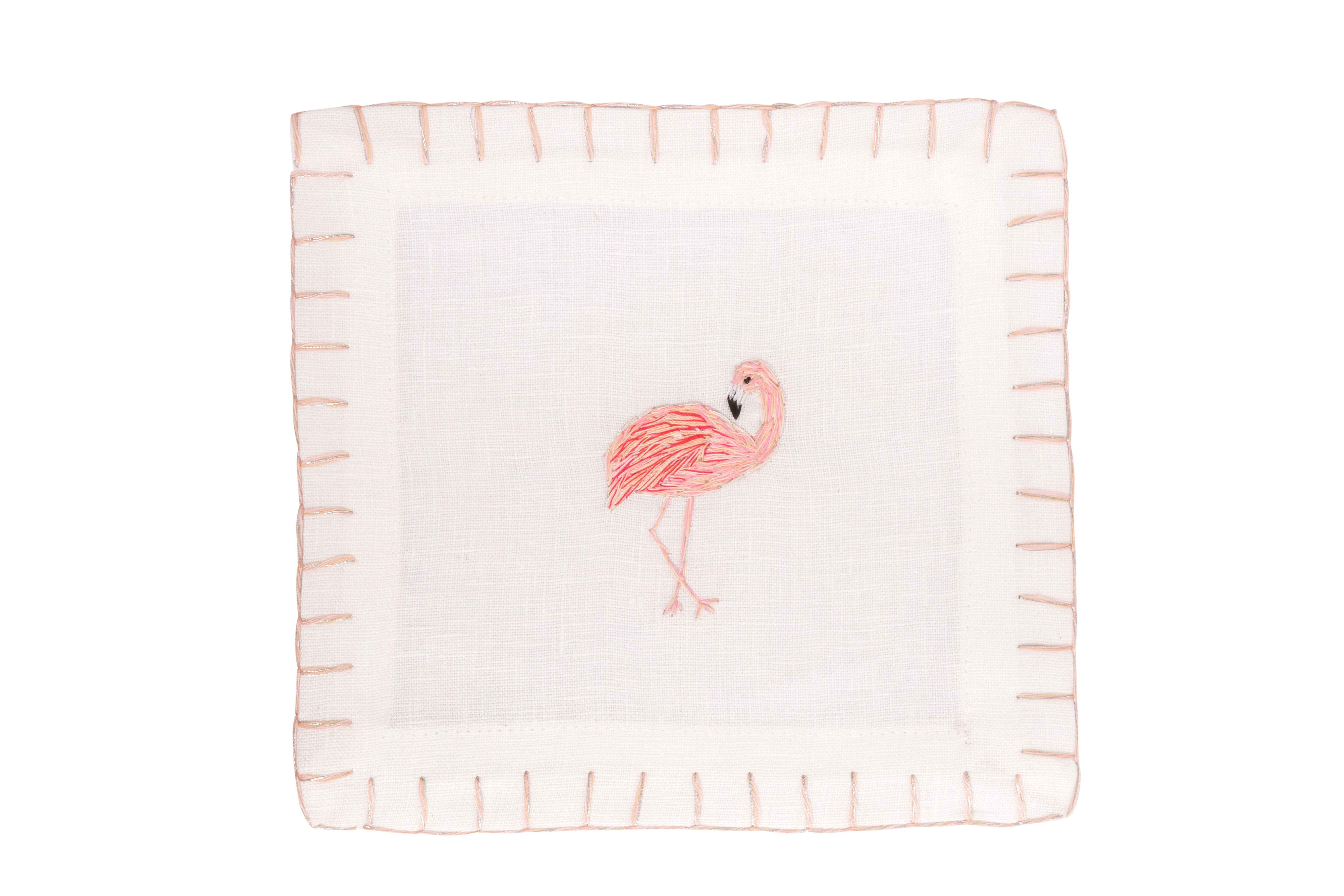 Flamingo Cocktail Napkin, Set of 4