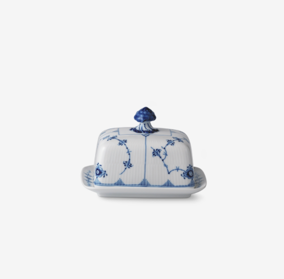 Blue Fluted Plain - Butter Dish 42 cl