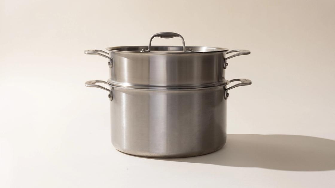 Stainless Clad Stock Pot w/ Steamer Insert
