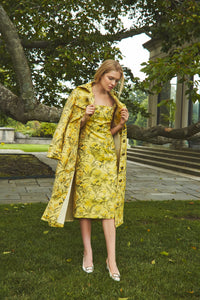 Carlie Dress in Lemon Zest Jacquard