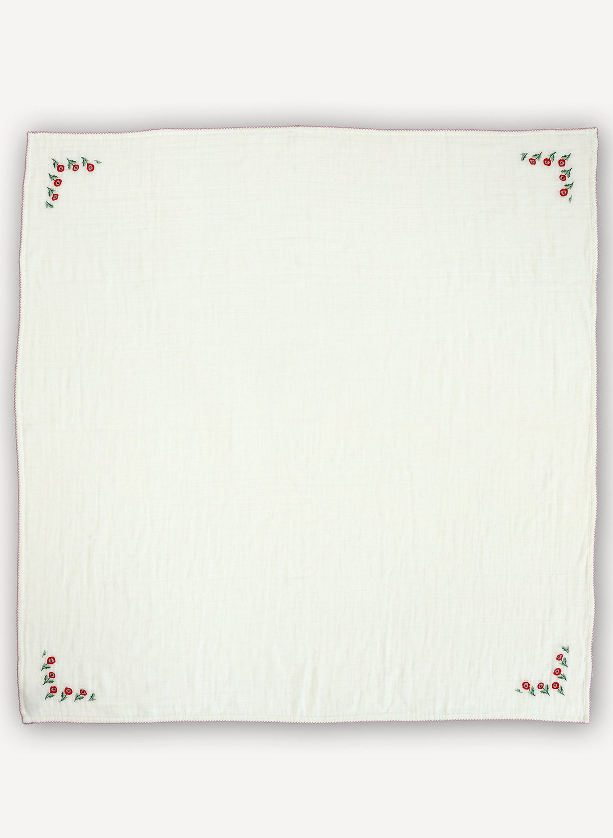 Poppy Embroidered Shawl Blanket