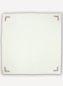 Poppy Embroidered Shawl Blanket