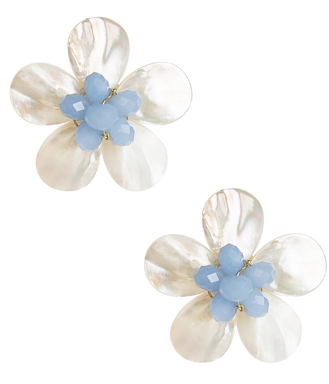 Libby Mother of Pearl Bluebell Earrings