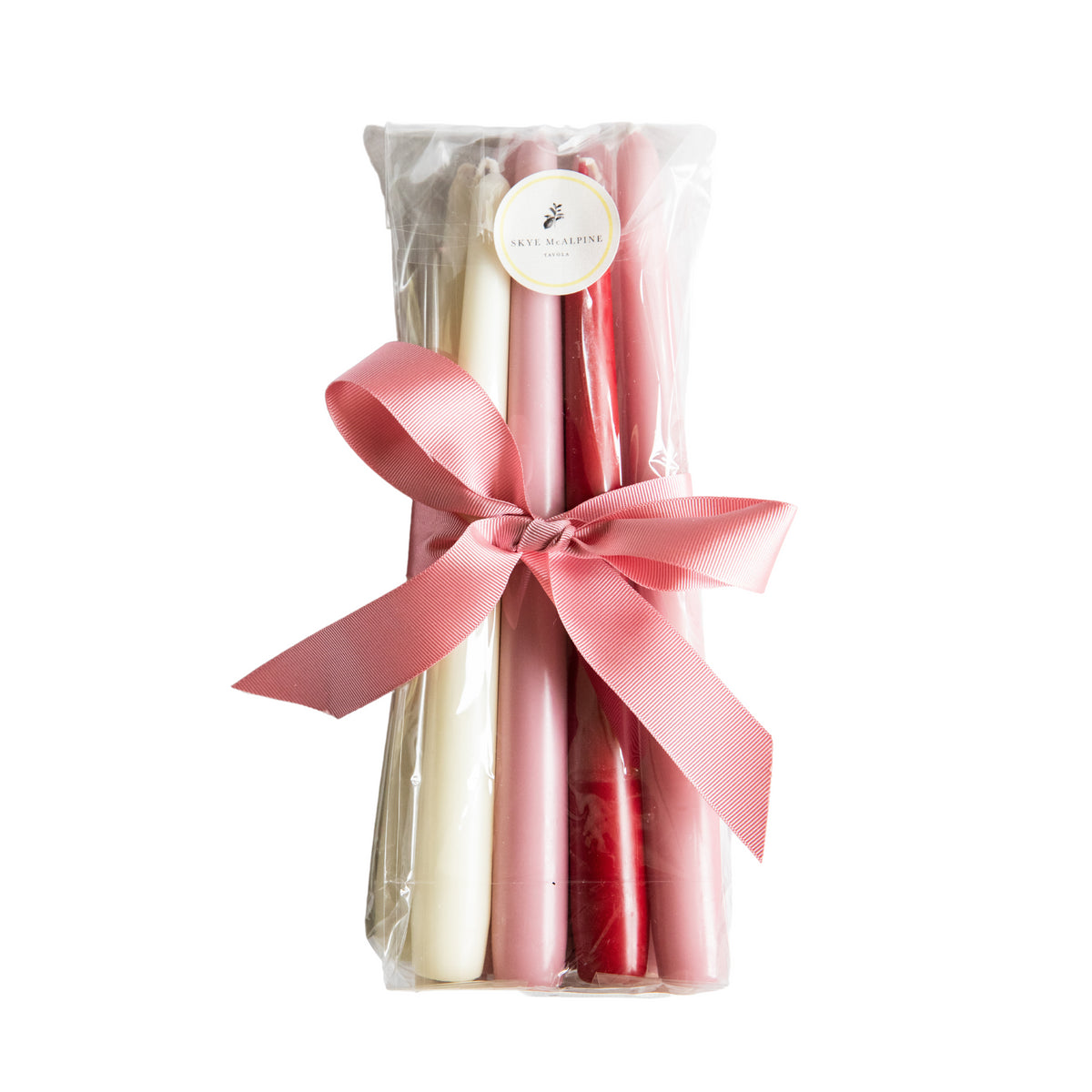 Rose Petal Pink and Red Candles, Set of 8 - Skye McAlpine Tavola