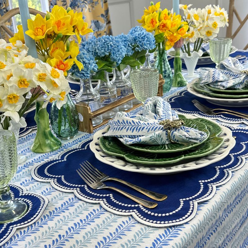 blue vines tablecloth