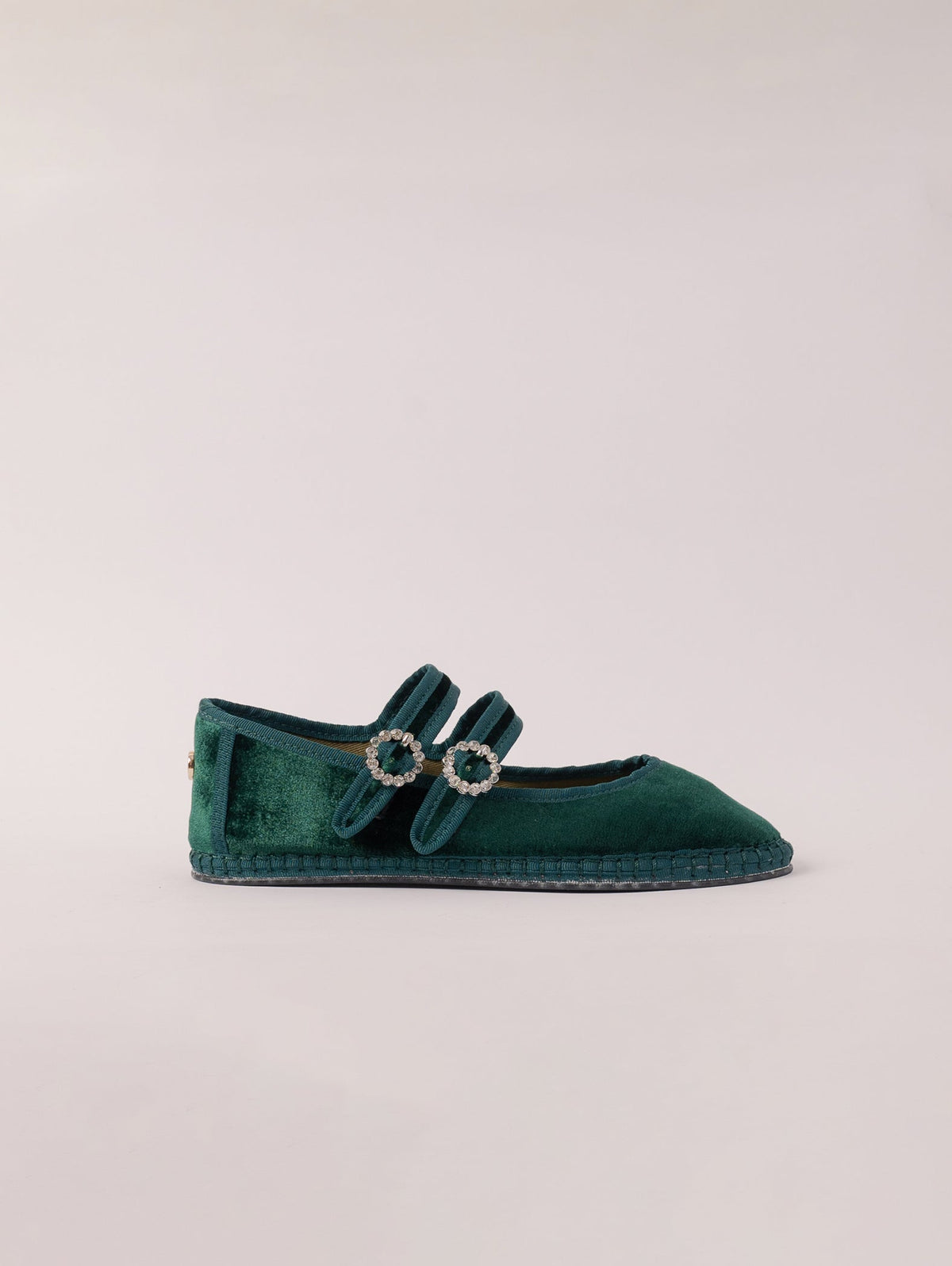 Double Lace Flat in Musgo