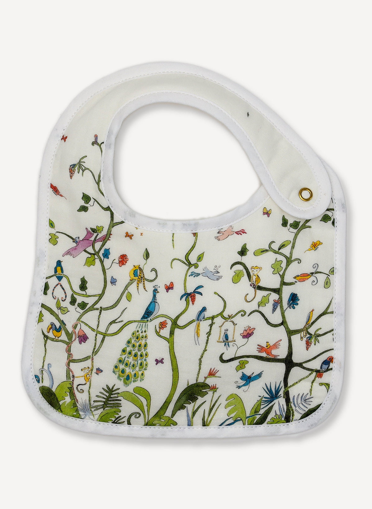 Tropical Chinoiserie Shawl Blanket & Bib Set