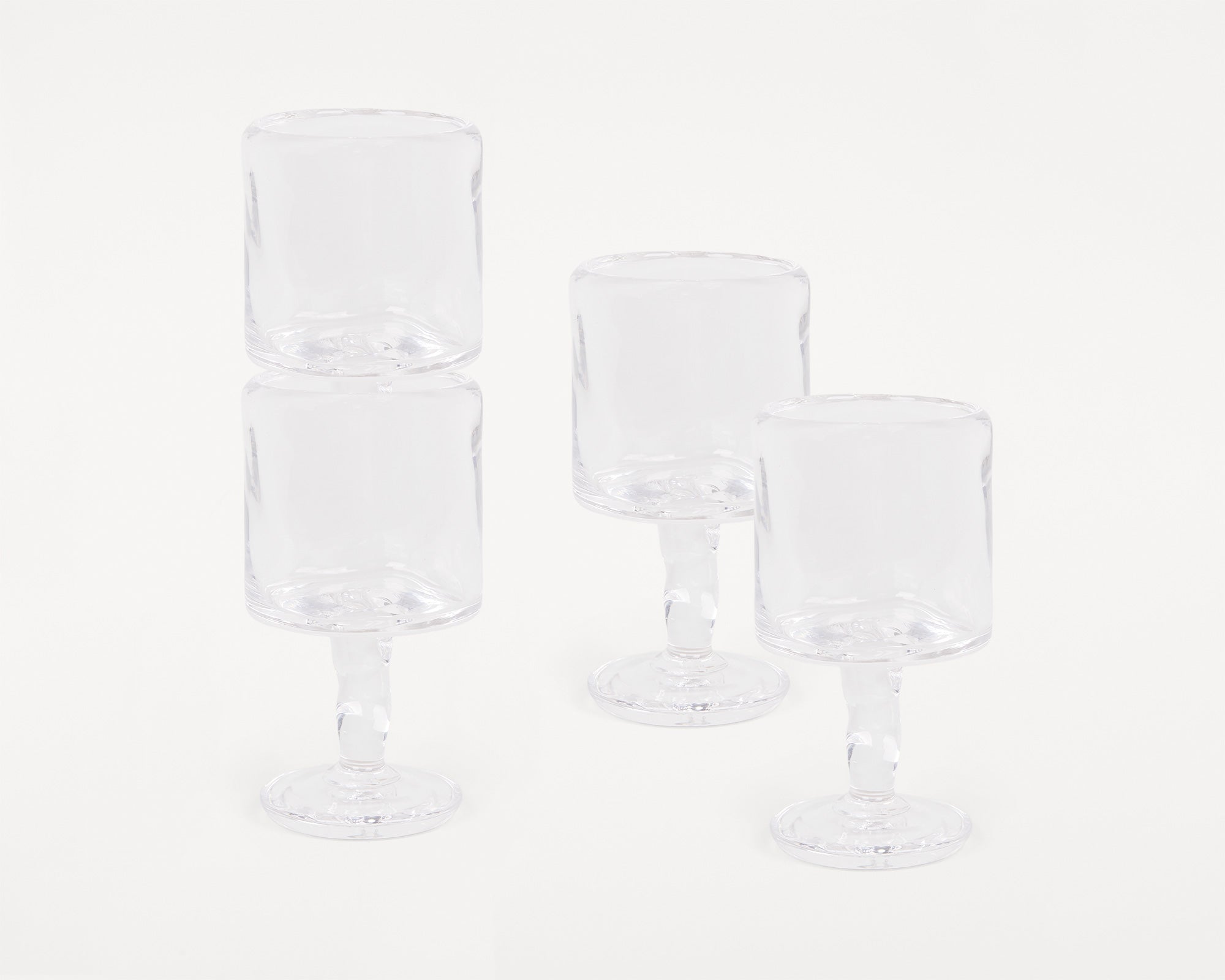 0405 Stem Glass Set of Four | Clear | Medium