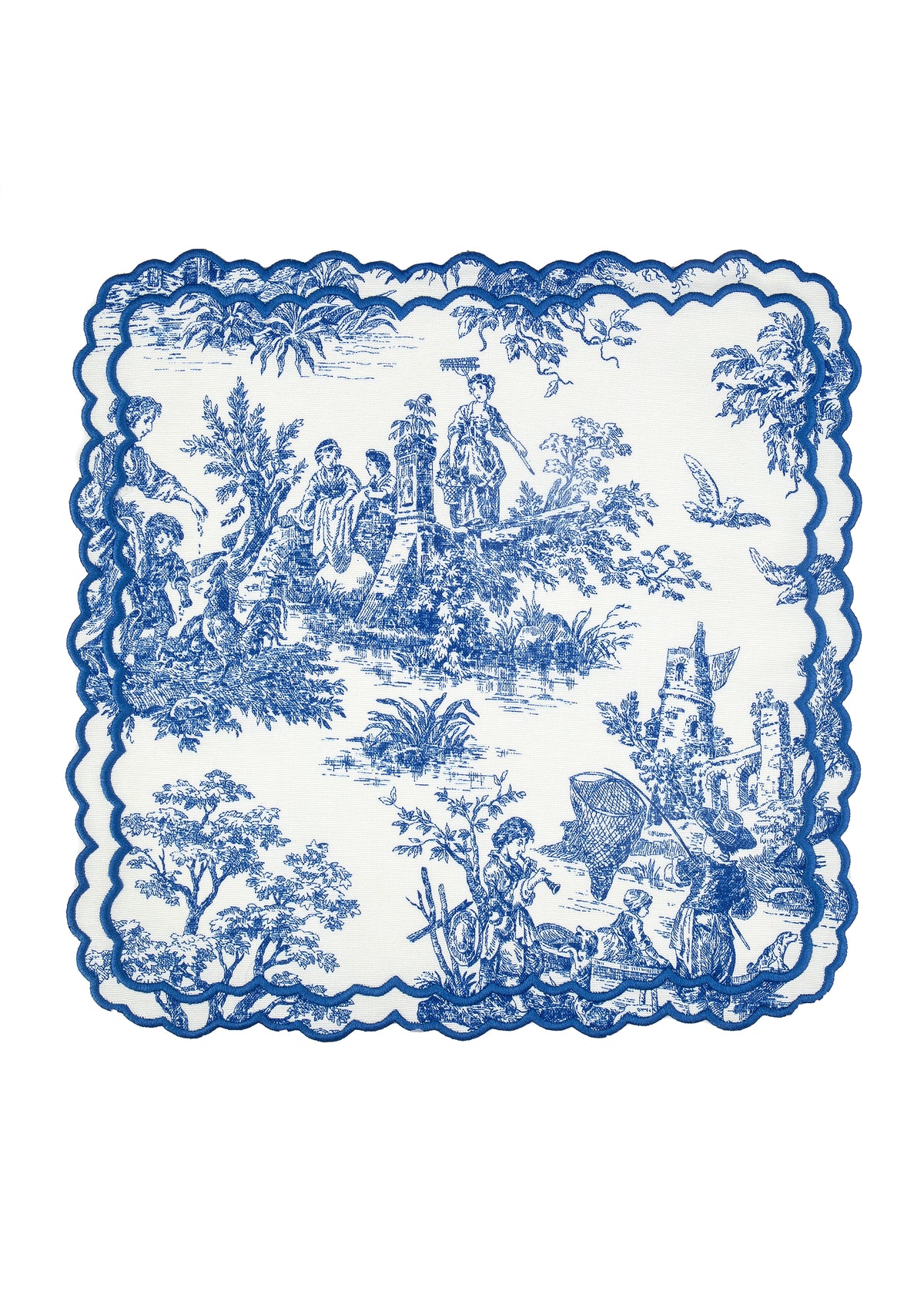 Elise Blue Toile Placemat and Napkin Set