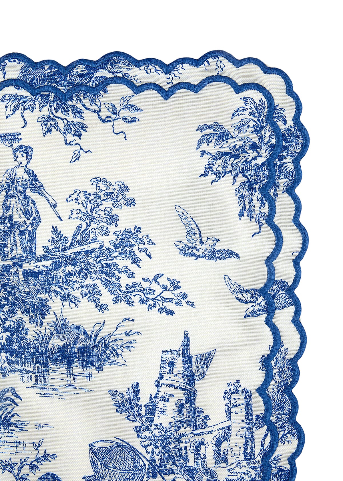 Elise Blue Toile Placemat and Napkin Set