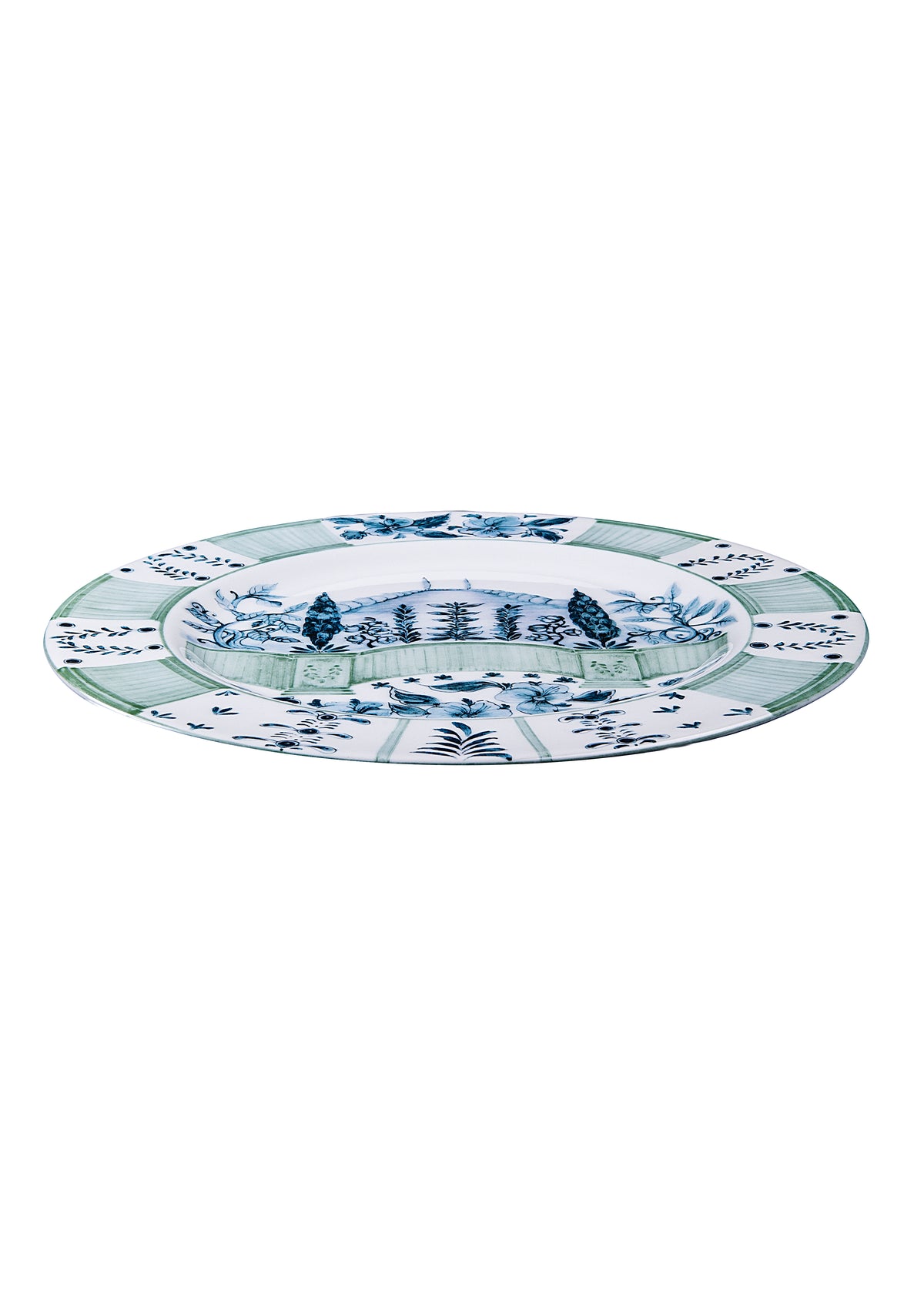 Blue Italian Views Plates Collection, Set of 6