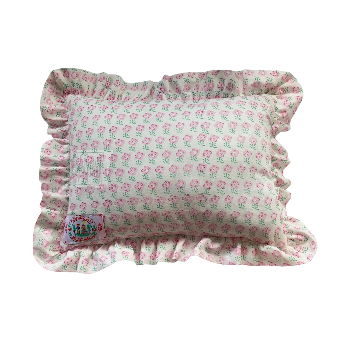 Flower Rectangle Ruffle Pillow