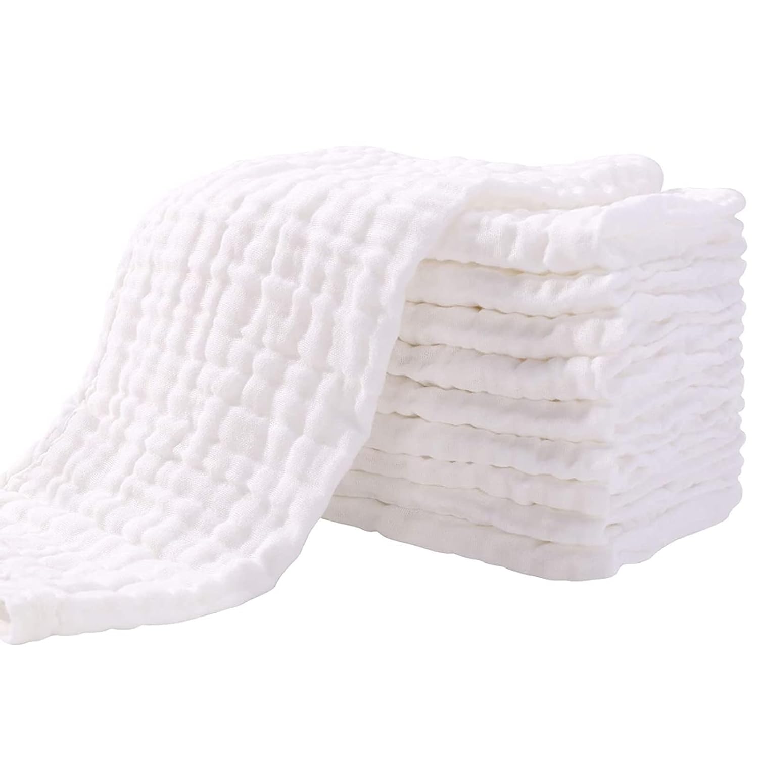 Small Muslin 100% Cotton Burp Cloths (pack of 10)