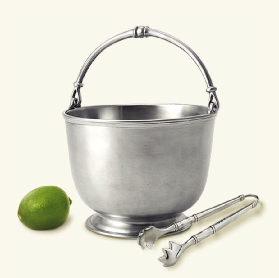 Bar Ice Bucket With Tongs Set