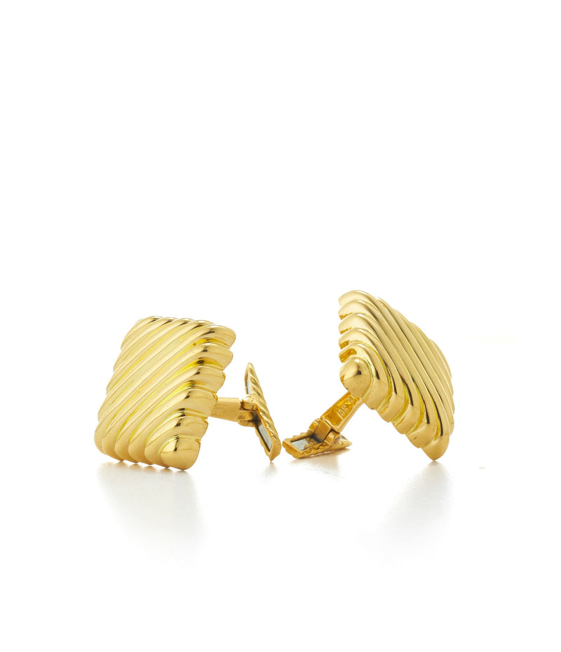 Fluted Rectangular Cuff Links